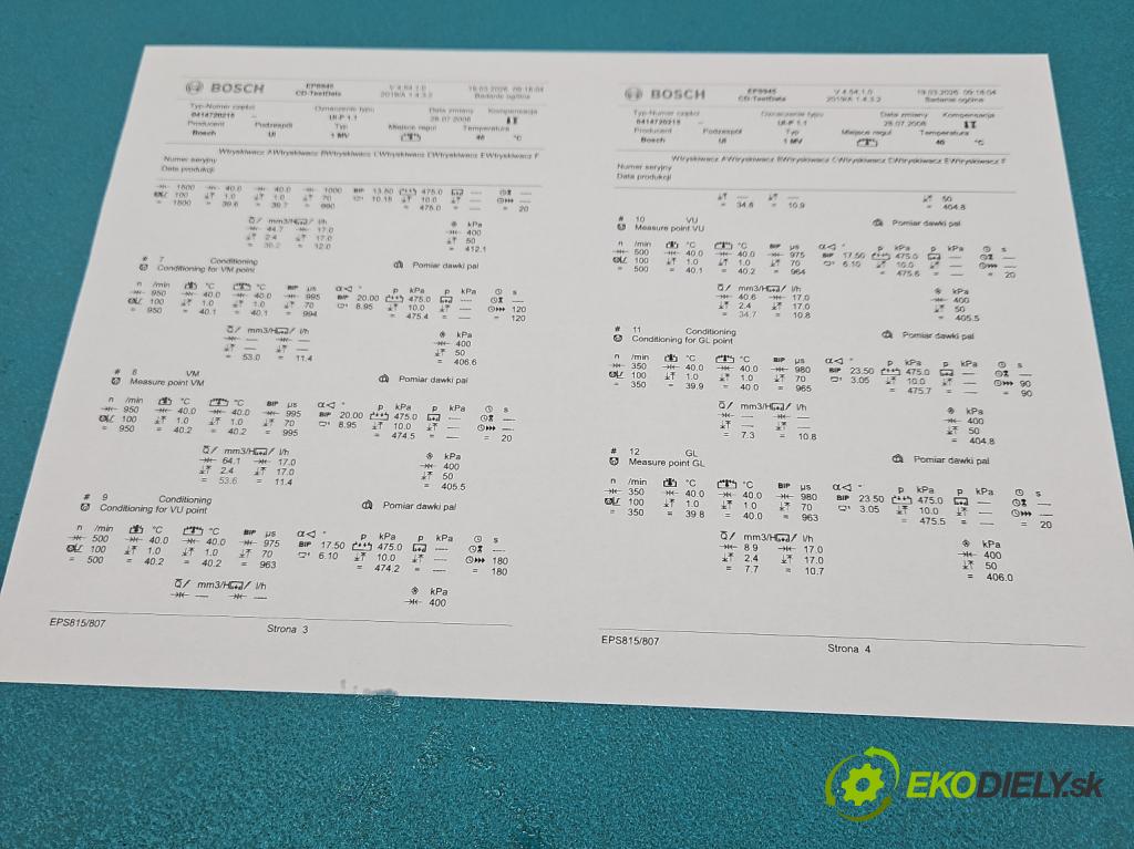Skoda Octavia II 2004-2013 1.9 tdi 105 HP manual 77 kW 1896 cm3 5- vstrekovacie čerpadlo 0414720215 (Vstrekovač paliva)