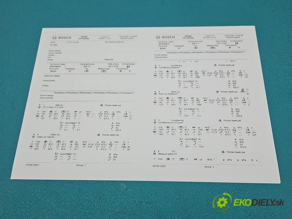 Vw Passat B6 2005-2010 1.9 tdi 105 HP manual 77 kW 1896 cm3 4- vstrekovacie čerpadlo 0414720215 (Vstrekovač paliva)