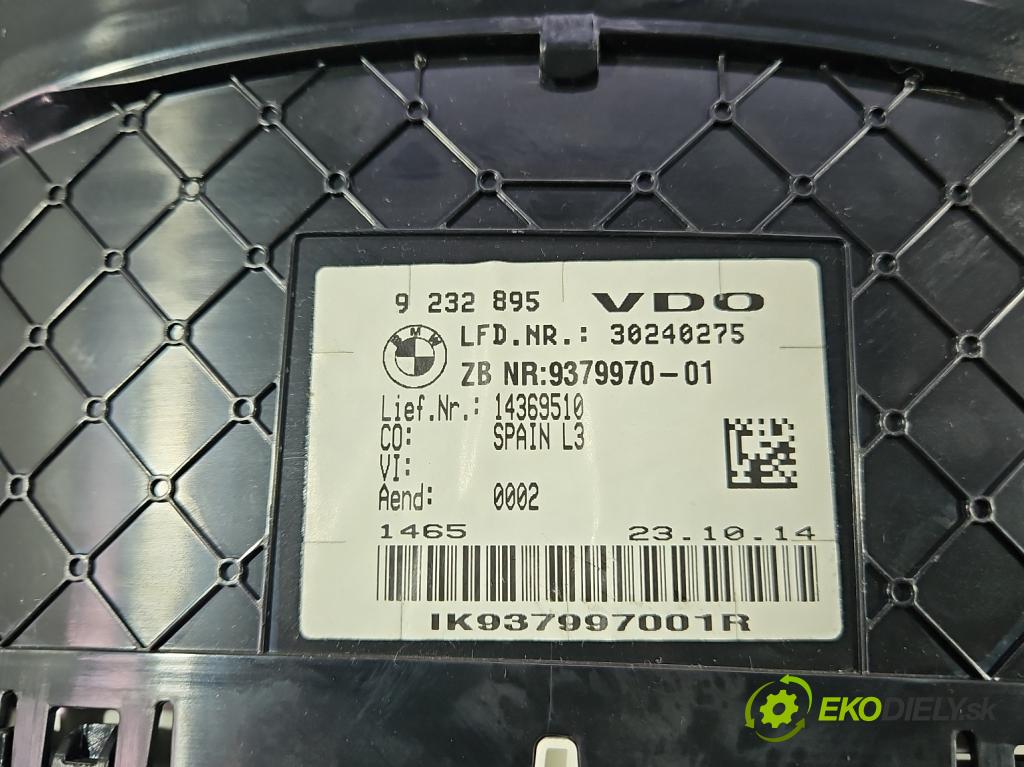 Bmw 3 F30 2011-2018 2.0d N47D20 184hp automatic 135 kW 1995 cm3 5- prístrojovka/ budíky 9232895 (Prístrojová doska)