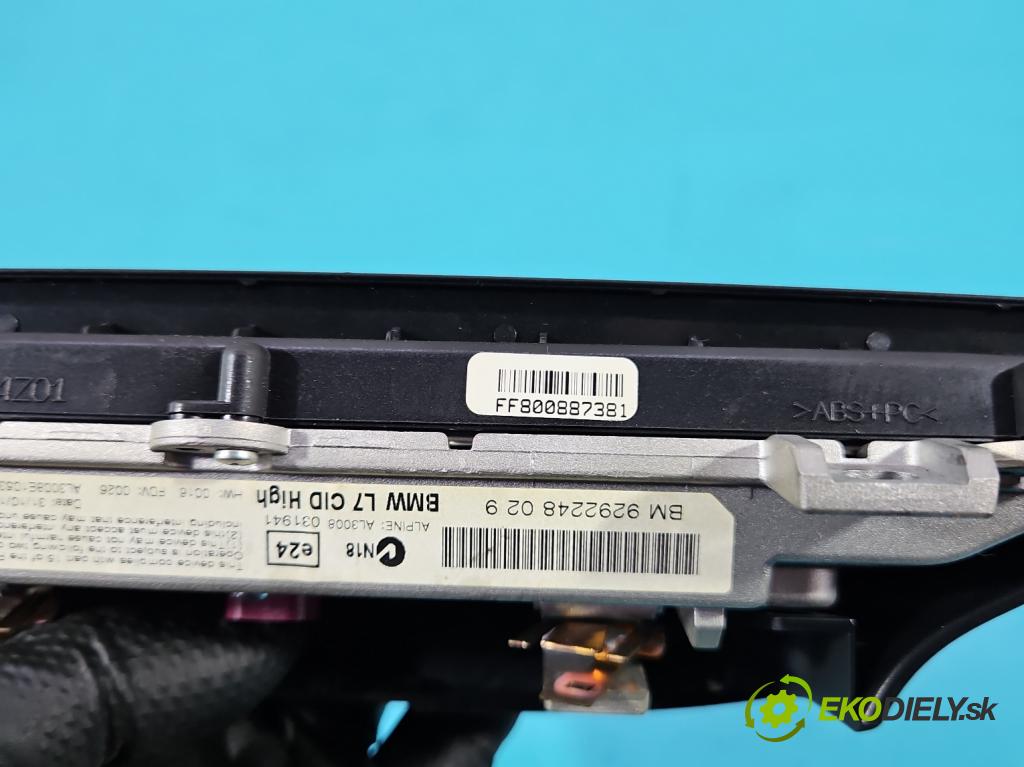 Bmw 3 F30 2011-2018 2.0d N47D20 184hp automatic 135 kW 1995 cm3 5- Zobrazit: 9292248 (Prístrojová doska)