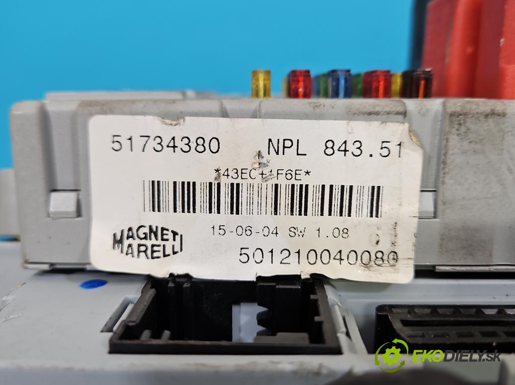 Lancia Ypsilon II 2003-2011 1.2 16V 80 hp manual 59 kW 1242 cm3 3- řídící jednotka motoru 0261208033