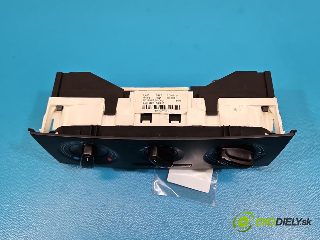 Skoda Fabia II 2007-2014 1.6 tdi 105 HP manual 77 kW 1598 cm3 5- panel kúrenia 5J0820045E