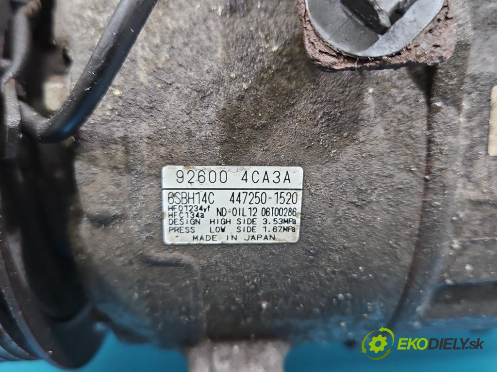 Nissan X-trail III T32 2013-2021 1.6 dci 131 hp automatic 96 kW 1598 cm3 5- Kompresor: klíma 447250-1520 (Kompresor klimatizace)