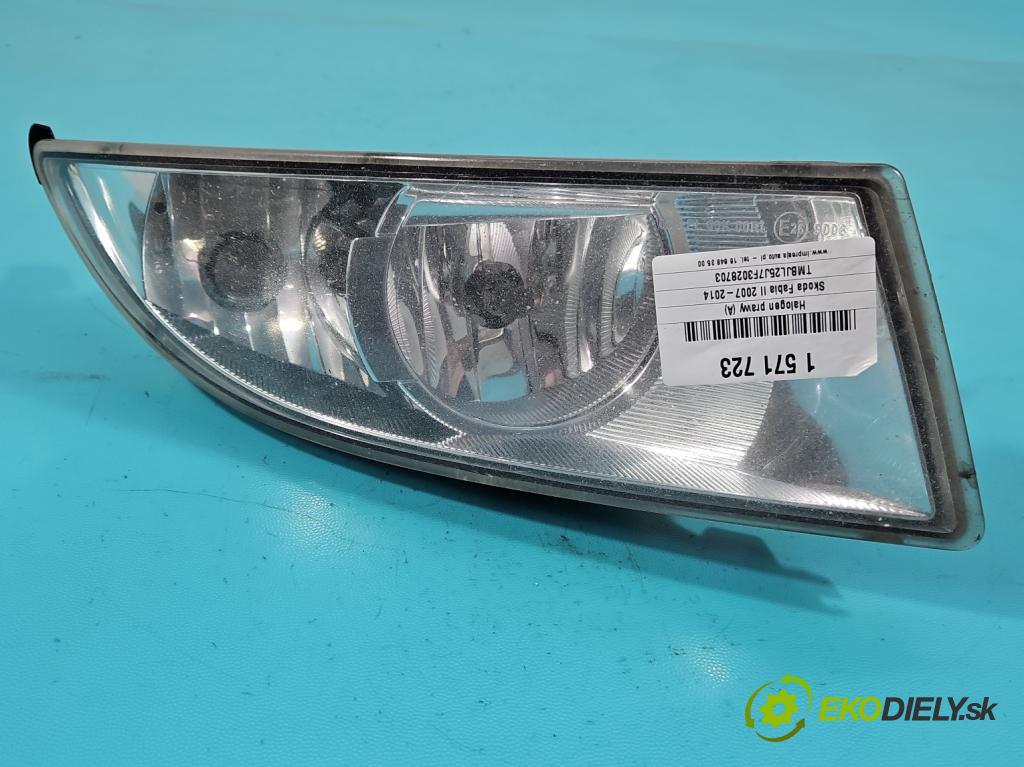 Skoda Fabia II 2007-2014 1.6 tdi CAYA 105 hp manual 77 kW 1598 cm3 5- Halogen pravý 173086-02 (Klika dveří ostatní)