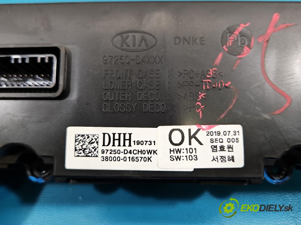 Kia Optima IV 2015-2020 1.6 T-GDI: 180 HP automatic 132.4 kW 1591 cm3 4- panel kúrenia 97250-D4XXX