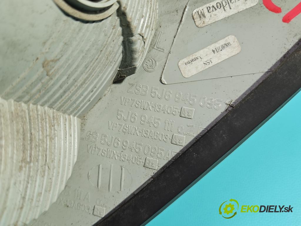 Skoda Fabia II 2007-2014 1.6 tdi 105 HP manual 77 kW 1598 cm3 5- svetlo / reflektor zadné ľavé 5J6945095 (Kľučka dverí ostatné)