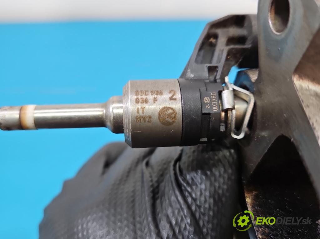 Vw Scirocco II 2008-2017 1.4 TSI 160 hp manual 118 kW 1390 cm3 3- vstřikovač 03C906036F (Vstřikovač paliva)