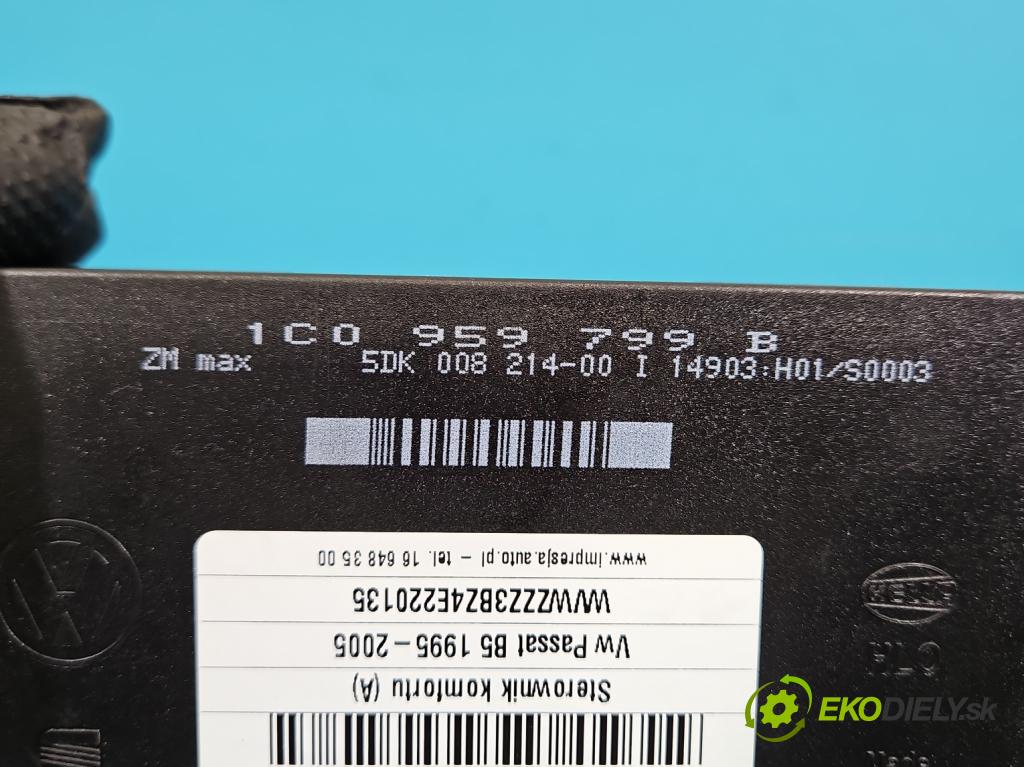Vw Passat B5 1995-2005 1.9 tdi 131 HP manual 96 kW 1896 cm3 5- riadiaca jednotka komfortu 1C0959799B