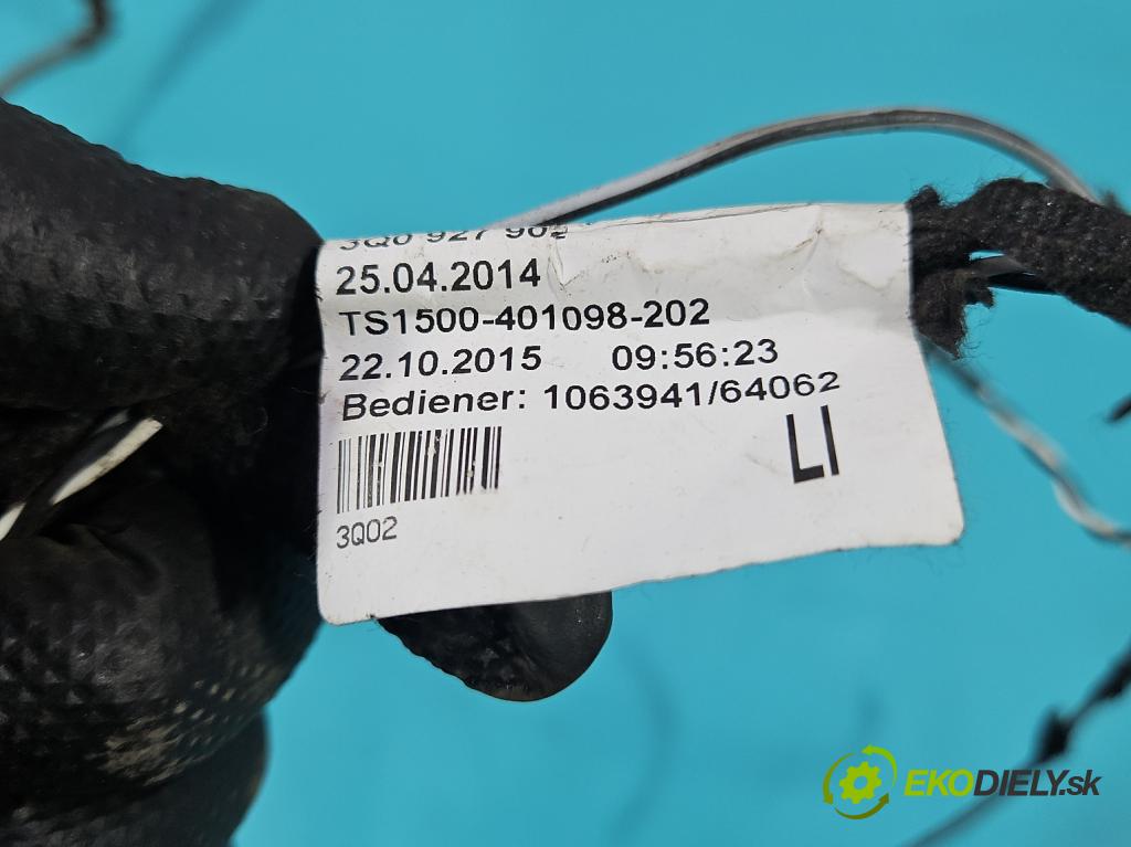 Vw Passat B8 2014 - 2.0 tdi 150 HP automatic 110 kW 1968 cm3 5- Zväzok: ostatné 3Q0927902