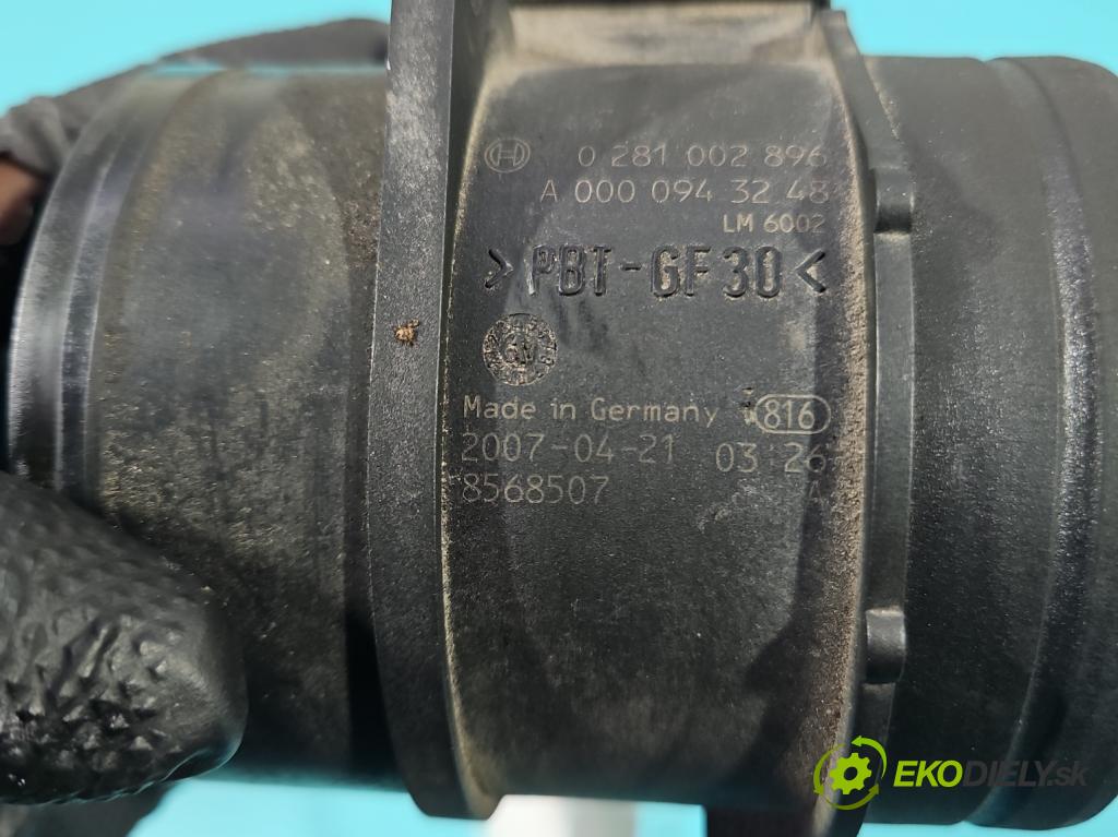 Mercedes Sprinter II 906 2006-  2.1 cdi 109 hp manual 80 kW 2148 cm3 5- váha vzduchu 0281002896 (Snímač hmotnosti vzduchu)