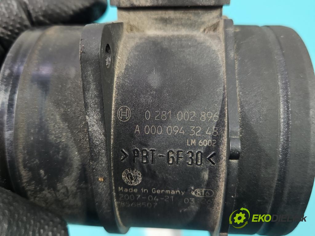 Mercedes Sprinter II 906 2006-  2.1 cdi 109 hp manual 80 kW 2148 cm3 5- váha vzduchu 0281002896 (Snímač hmotnosti vzduchu)