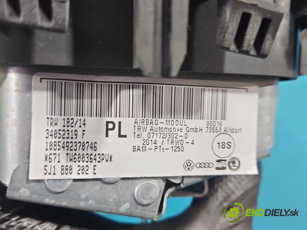 Skoda Fabia II 2007-2014 1.6 tdi CAYA 105 HP manual 77 kW 1598 cm3 5- airbag vzduchové soubor: 5JA880201D