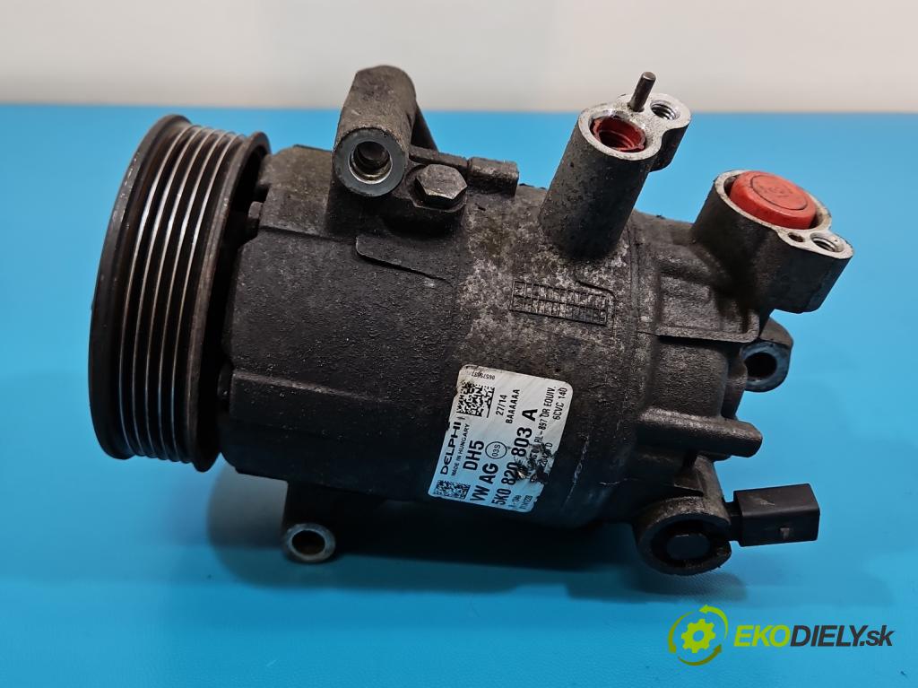 Skoda Fabia II 2007-2014 1.6 tdi CAYA 105 hp manual 77 kW 1598 cm3 5- Kompresor: klíma 5K0820803A (Kompresor klimatizace)