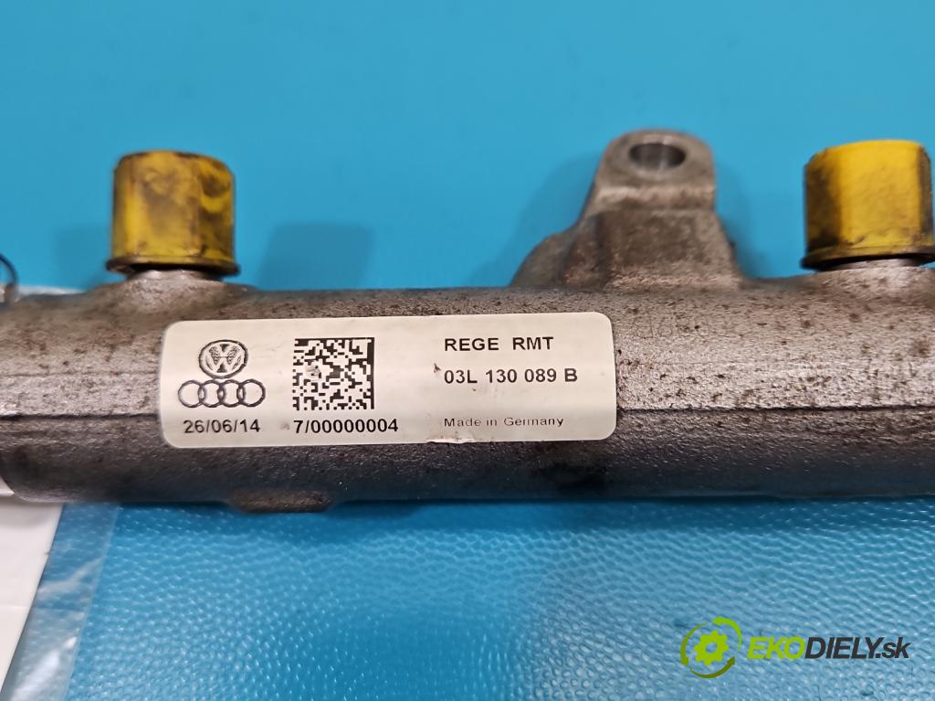 Skoda Fabia II 2007-2014 1.6 tdi CAYA 105 hp manual 77 kW 1598 cm3 5- lišta vstřikovací 03L130089B (Vstřikovací lišta)