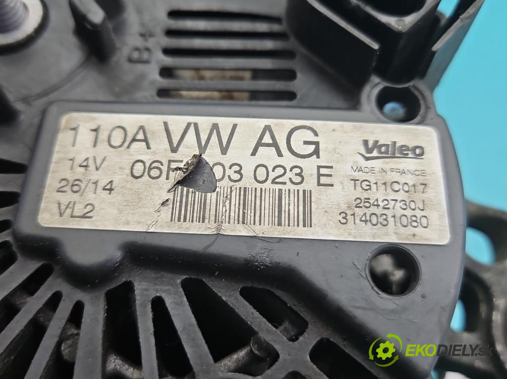 Skoda Fabia II 2007-2014 1.6 tdi CAYA 105 HP manual 77 kW 1598 cm3 5- Alternator 2542730J (Alternátor)