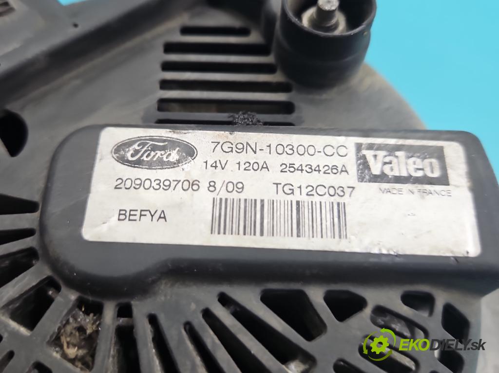 Ford Fiesta Mk7 2008-2017 1.2 16V 82 HP manual 60 kW 1242 cm3 3- Alternator 7G9N-10300-CC (Alternátor)