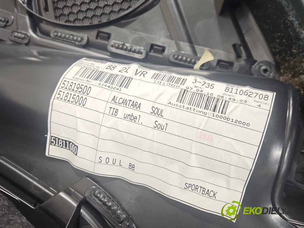 Audi A5 8T 2007-2016 3.0 tdi 239KM automatic 176 kW 2967 cm3 5- Čalounictví: dvere predné pravé 8T8867106