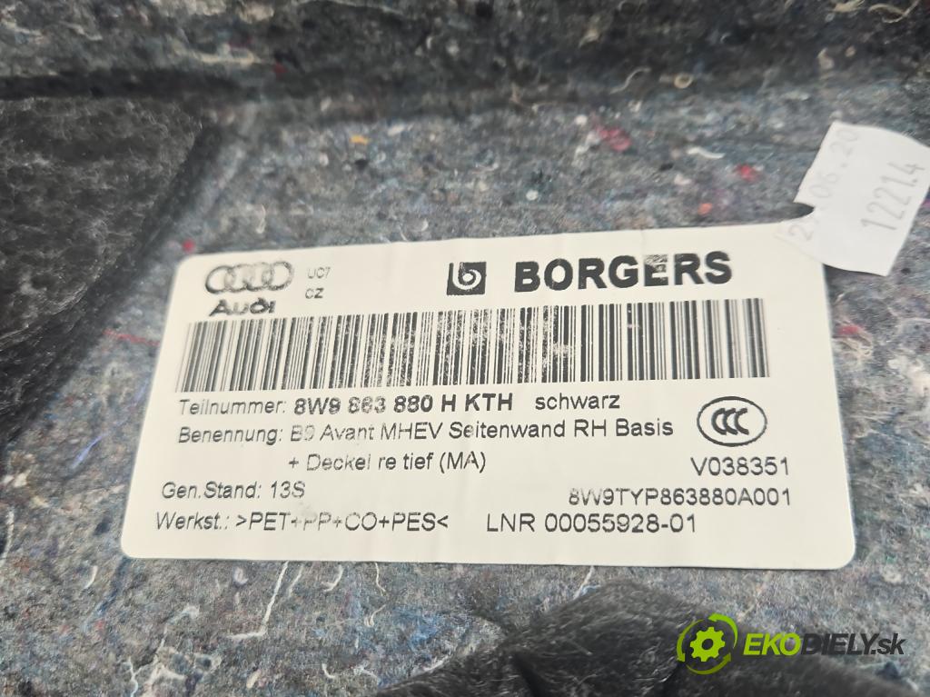 Audi A4 B9 2015-2024 2.0 TDI 190 HP automatic 140 kW 1968 cm3 5- Čalounictví: kufra: pravé 8W9863880H