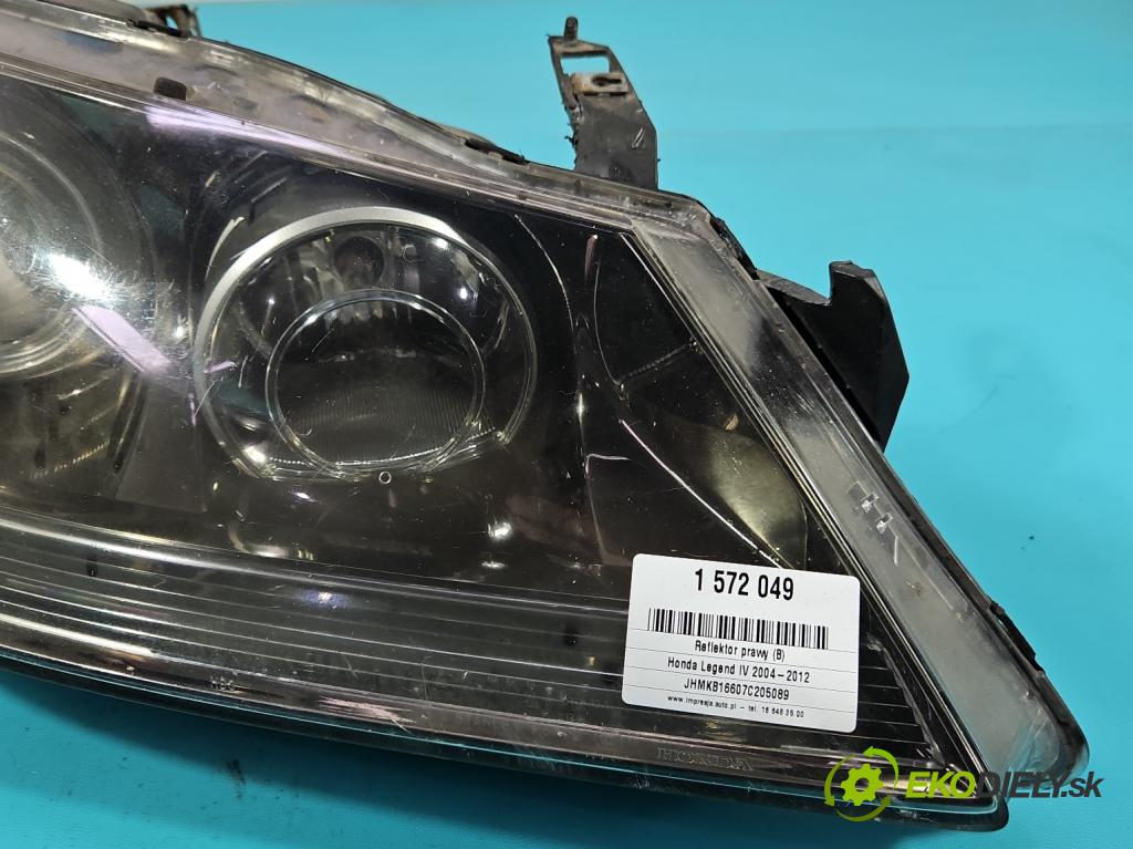 Honda Legend IV 2004-2012 3.5 V6 295HP automatic 217 kW 3471 cm3 4- Reflektor: pravý  (Svetlo predné pravé)