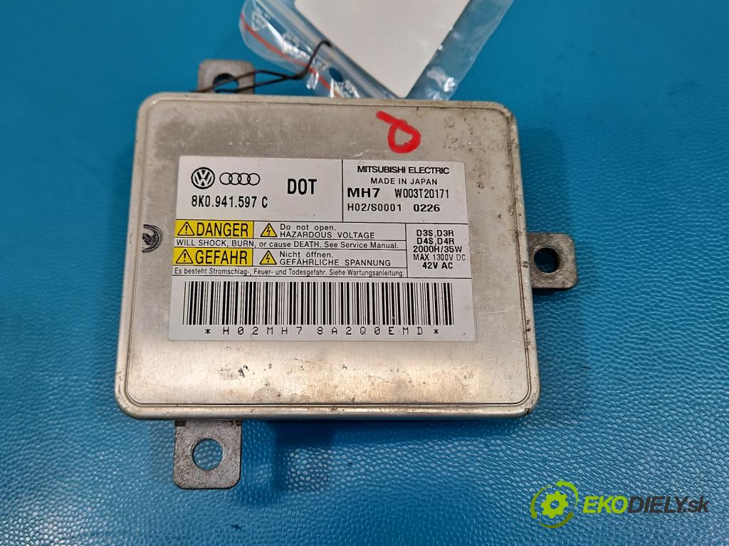 Audi A5 8T 2007-2016 3.0 tdi 239KM automatic 176 kW 2967 cm3 5- střídač: xenon 8K0941597C (Riadiaca jednotka xenónu)