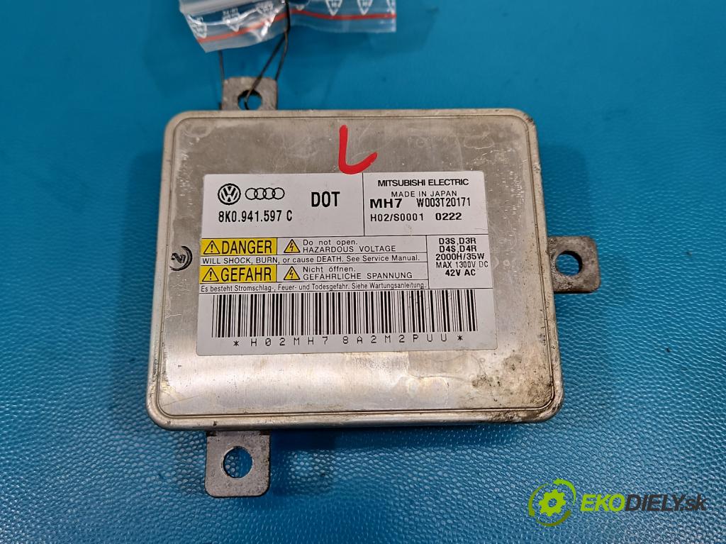 Audi A5 8T 2007-2016 3.0 tdi 239KM automatic 176 kW 2967 cm3 5- měnič xenon 8K0941597C (Řídící jednotka xenonu)