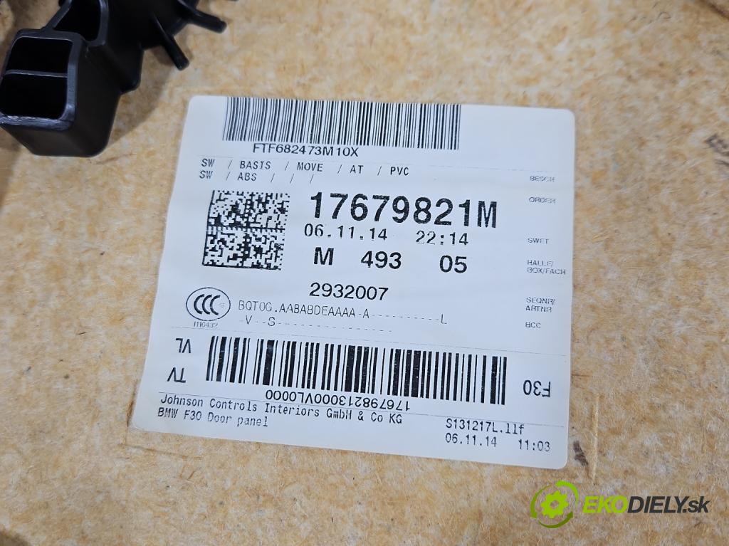 Bmw 3 F30 2011-2018 2.0d N47D20 184hp automatic 135 kW 1995 cm3 5- Čalounictví: dvere predné ľavé 17679821M