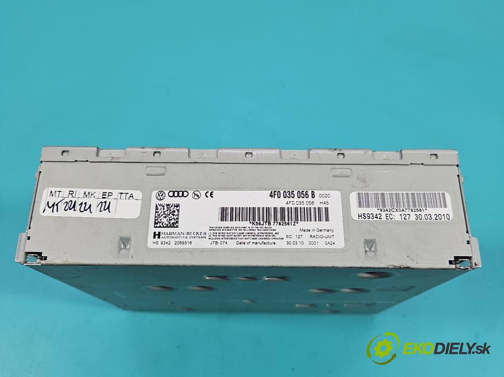 Audi A5 8T 2007-2016 3.0 tdi 239KM automatic 176 kW 2967 cm3 5- Radio originál 4F0035056B