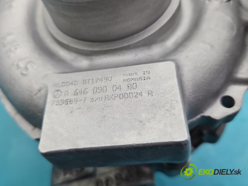 Mercedes Sprinter II 906 2006-  2.2 cdi 109 HP manual 80 kW 2148 cm3 5- turbodúchadlo, turbo repasovaná 759688-7