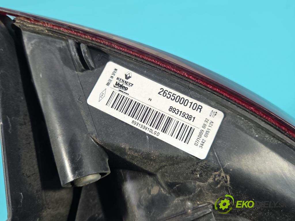 Renault Megane III 2008-2016 2.0 Tce 179KM manual 132 kW 1998 cm3 5- svetlo / reflektor zadné pravé 265500010R (Kľučka dverí ostatné)