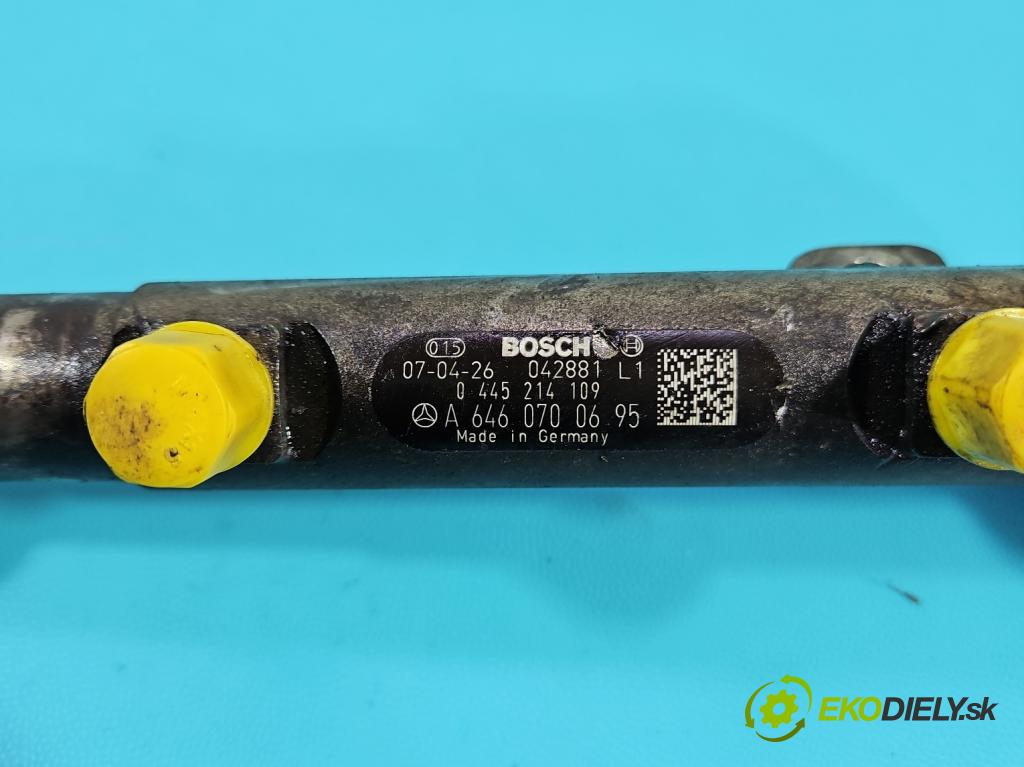 Mercedes Sprinter II 906 2006-  2.2 cdi 109 hp manual 80 kW 2148 cm3 5- lišta vstřikovací 0445214109 (Vstřikovací lišta)