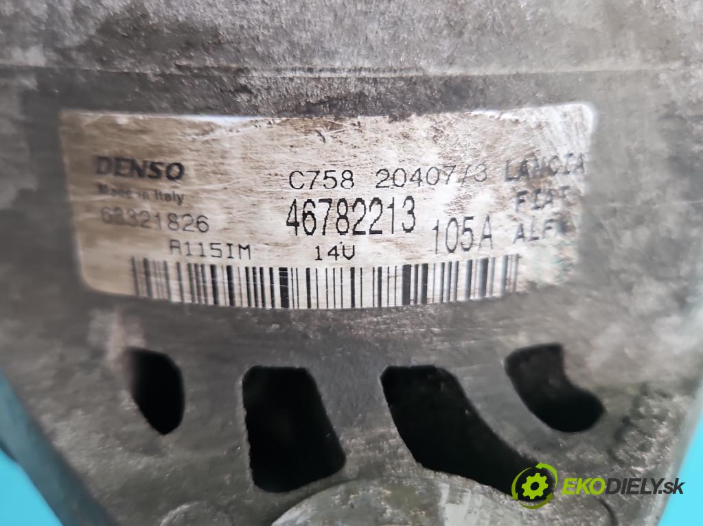 Alfa romeo 147 1.9 jtd 120 HP manual 88 kW 1910 cm3 3- Alternator 46782213 (Alternátor)