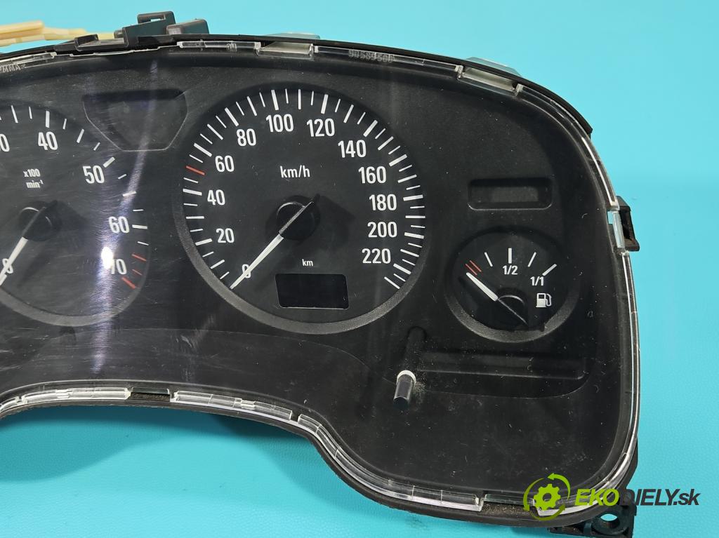 Opel Astra II 1998-2009 1.6 8V 84KM manual 62 kW 1598 cm3 5- prístrojovka/ budíky 24451504ZL (Prístrojová doska)