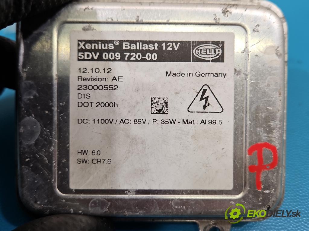 Opel Insignia A 2008-2017 2.0 cdti 160 HP manual 118 kW 1956 cm3 5- střídač: xenon 5DV009720-00 (Riadiaca jednotka xenónu)