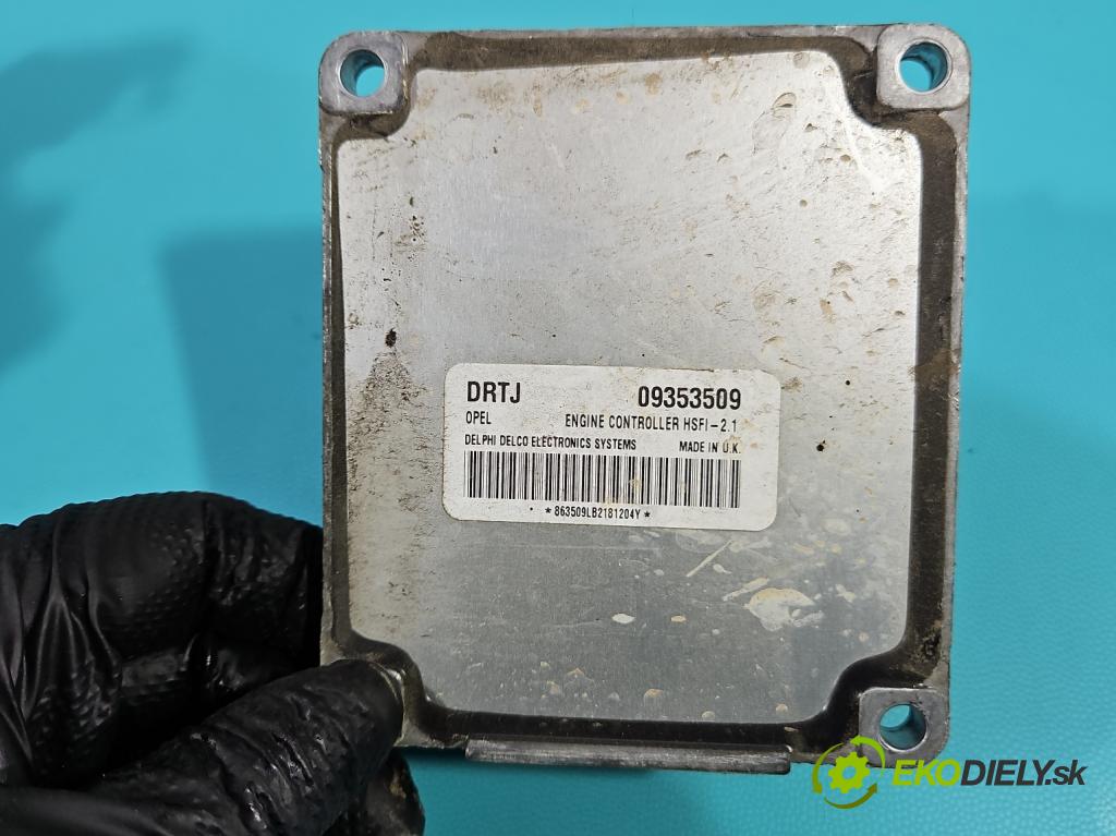 Opel Astra II 1998-2009 1.6 8V 84KM manual 62 kW 1598 cm3 5- riadiaca jednotka motora 09353509