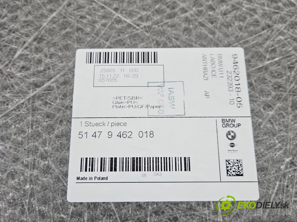 Bmw iX1 U11 0.0 elektrický: 272 HP automatic 200 kW 1 cm3 5- koberec do auta kufra: 9462018