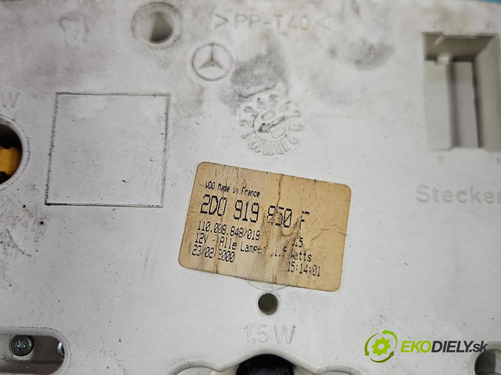 Vw LT II 1996-2006 2.5 tdi 109 HP manual 80 kW 2461 cm3 5- prístrojovka/ budíky 2D0919850F (Prístrojová doska)