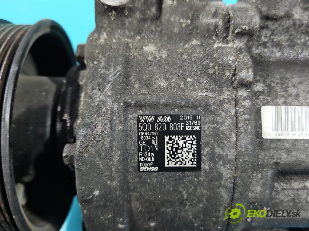 Vw Passat B8 2014 - 2.0 tdi 150 HP automatic 110 kW 1968 cm3 5- Kompresor: klimatizácie 5Q0820803F (Kompresor klimatizácie)
