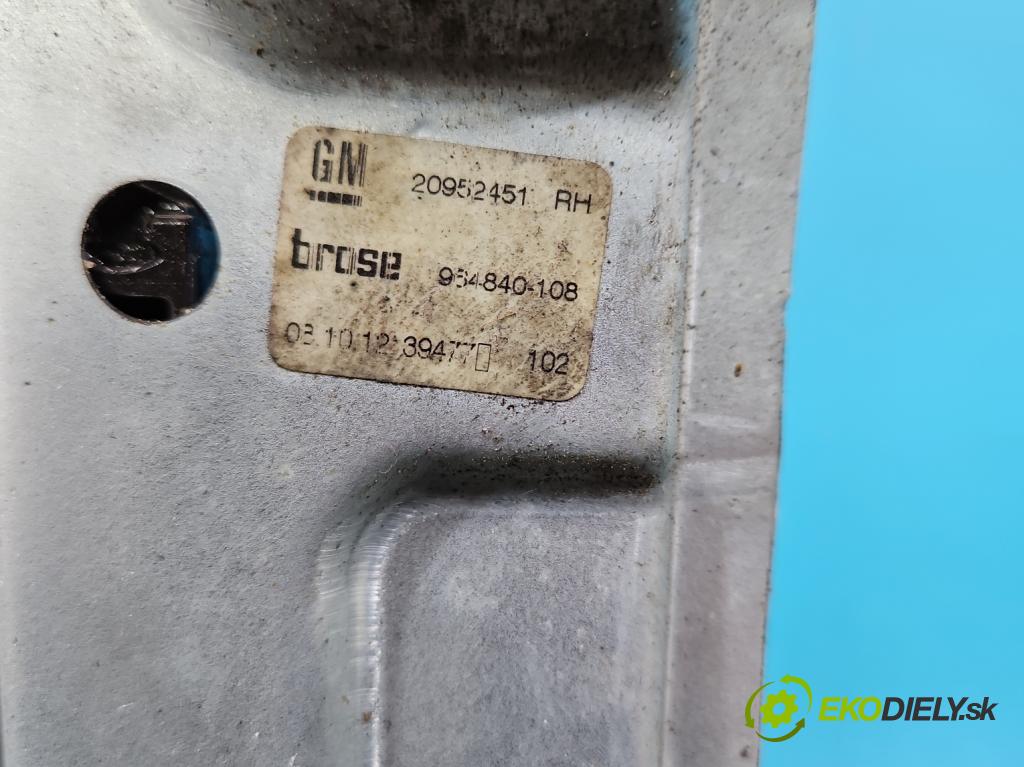 Opel Insignia A 2008-2017 2.0 cdti 160 HP manual 118 kW 1956 cm3 5- mechanizmus okna zadné pravý 20952451