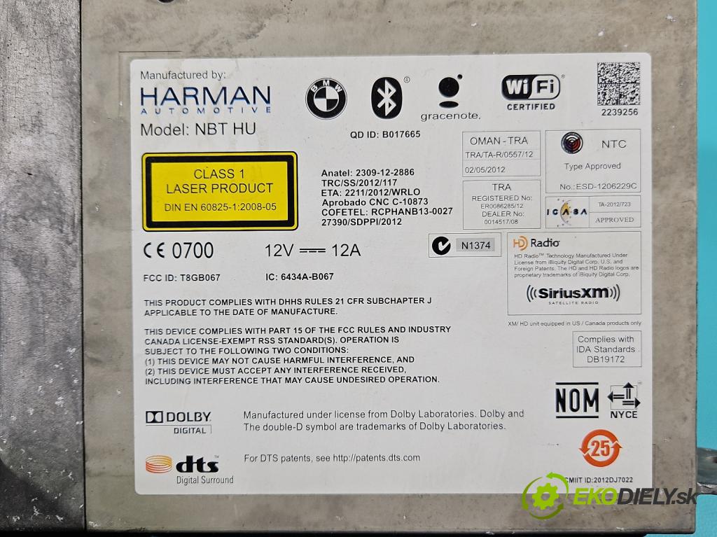 Bmw 3 F30 2011-2018 2.0d N47D20 184hp automatic 135 kW 1995 cm3 5- Radio originál 2309-12-2886