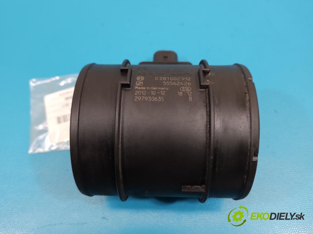 Opel Insignia A 2008-2017 2.0 cdti 160 hp manual 118 kW 1956 cm3 5- váha vzduchu 0281002912 (Snímač hmotnosti vzduchu)
