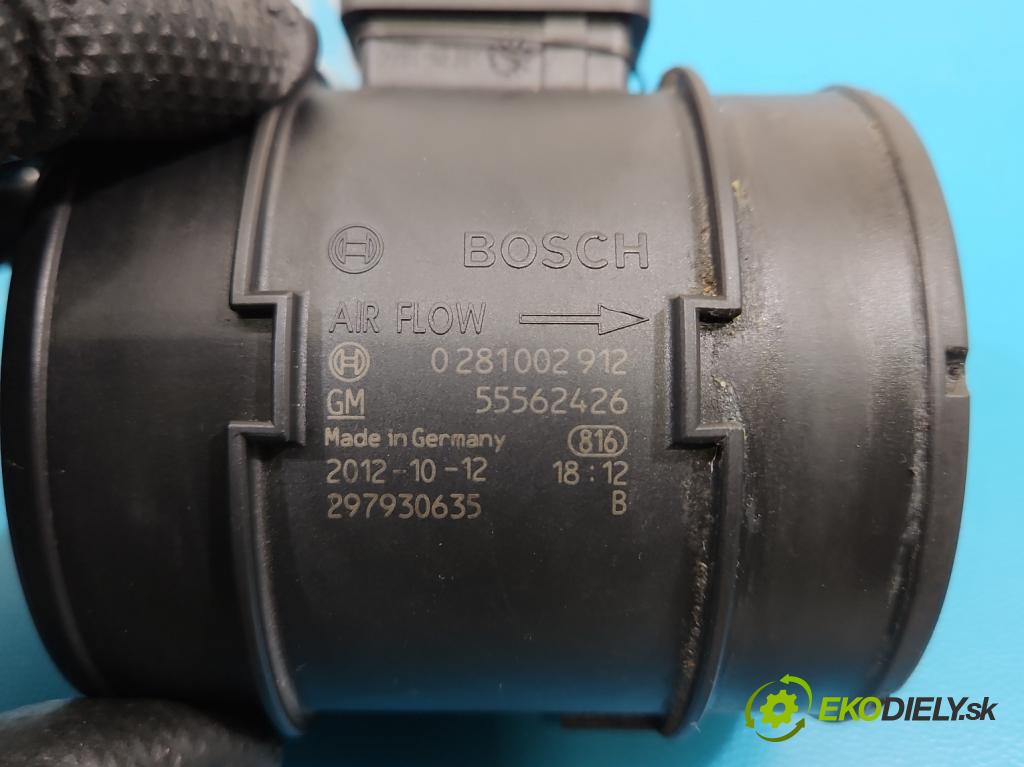 Opel Insignia A 2008-2017 2.0 cdti 160 hp manual 118 kW 1956 cm3 5- váha vzduchu 0281002912 (Snímač hmotnosti vzduchu)