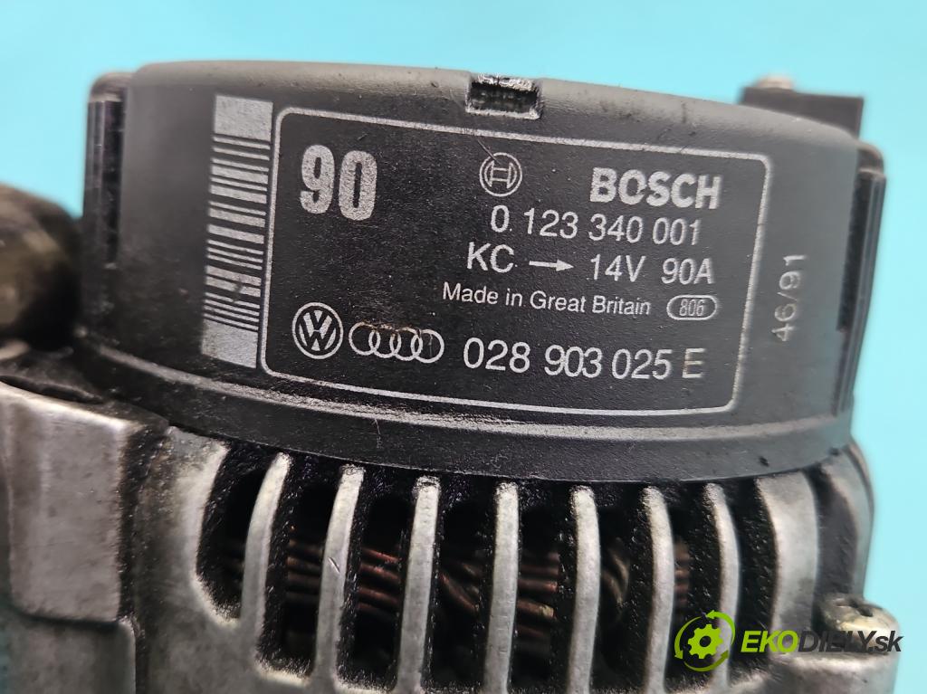 Audi 80 B4 1991-1994 1.9 tdi 90 HP manual 66 kW 1896 cm3 4- Alternator 0123340001 (Alternátor)