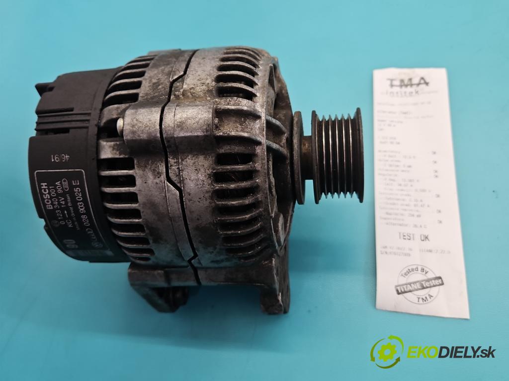 Audi 80 B4 1991-1994 1.9 tdi 90 HP manual 66 kW 1896 cm3 4- Alternator 0123340001 (Alternátor)