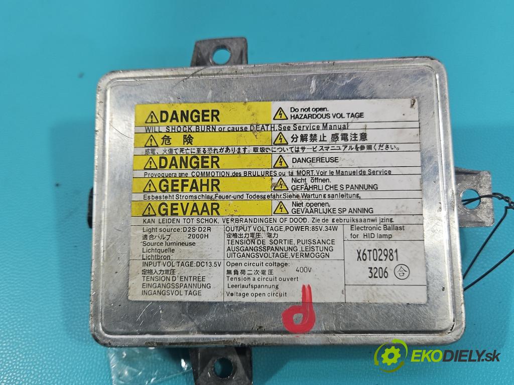 Honda Accord VII 2002-2008 2.4 16V K24A3: 190 HP automatic 140 kW 2354 cm3 4- střídač: xenon X6T02981 (Riadiaca jednotka xenónu)