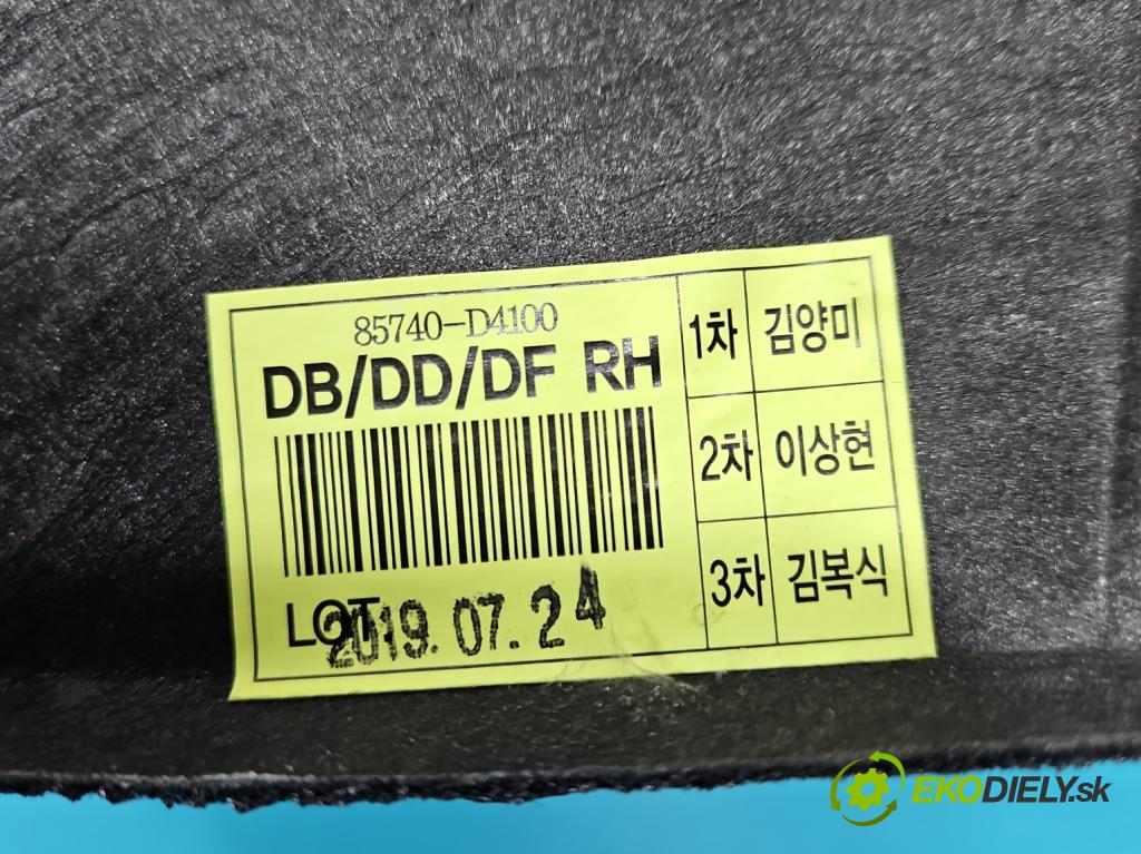 Kia Optima IV 2015-2020 1.6 T-GDI: 180 HP automatic 132.4 kW 1591 cm3 4- Čalounictví: kufra: pravé 85740-D4100