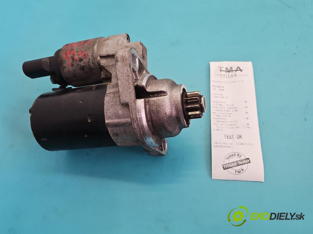 Seat Leon II 2005-2012 1.6 SR 102 hp manual 75 kW 1595 cm3 5- startér: 0001120408 (Startér)