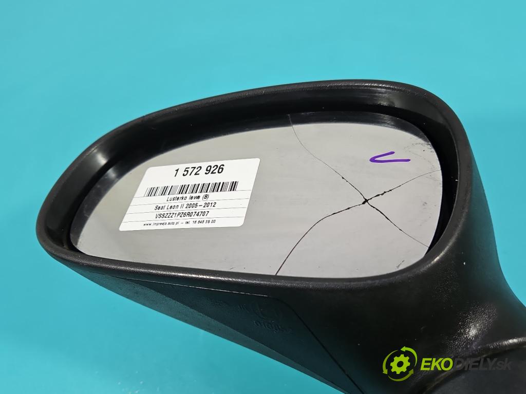Seat Leon II 2005-2012 1.6 SR 102 HP manual 75 kW 1595 cm3 5- zrkadlo ľavé  (Kľučka dverí ostatné)