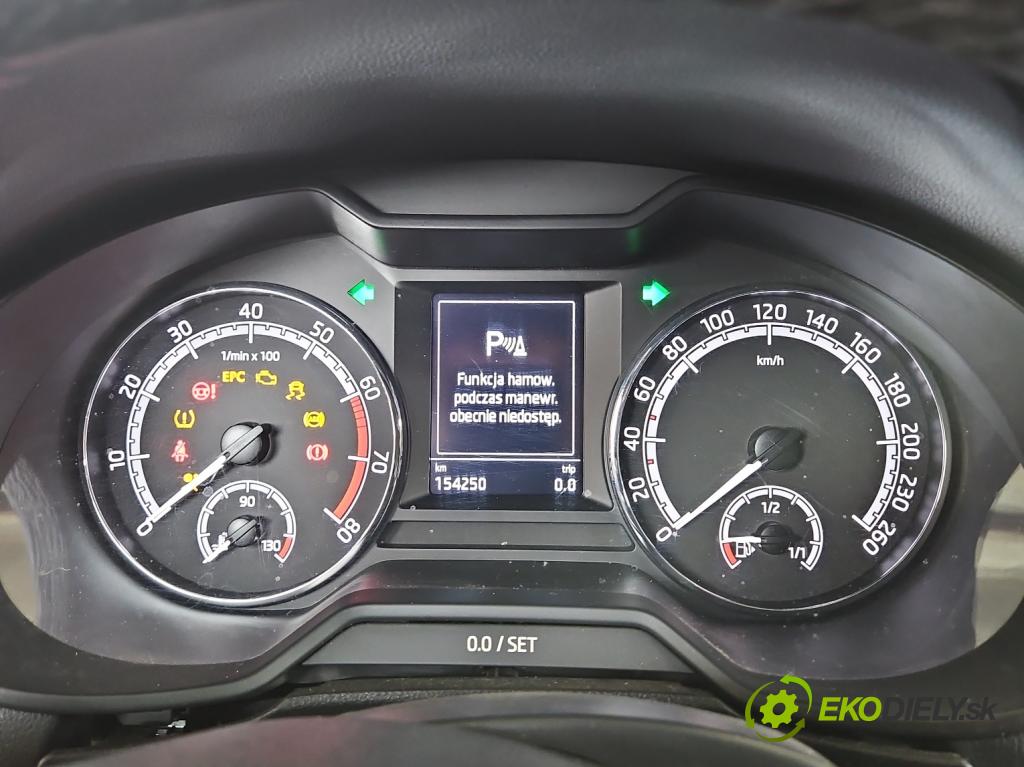 Skoda Octavia III 2013- 1.5 TSI 150 HP manual 110 kW 1498 cm3 5- prístrojovka/ budíky 5E0920780F (Prístrojová doska)
