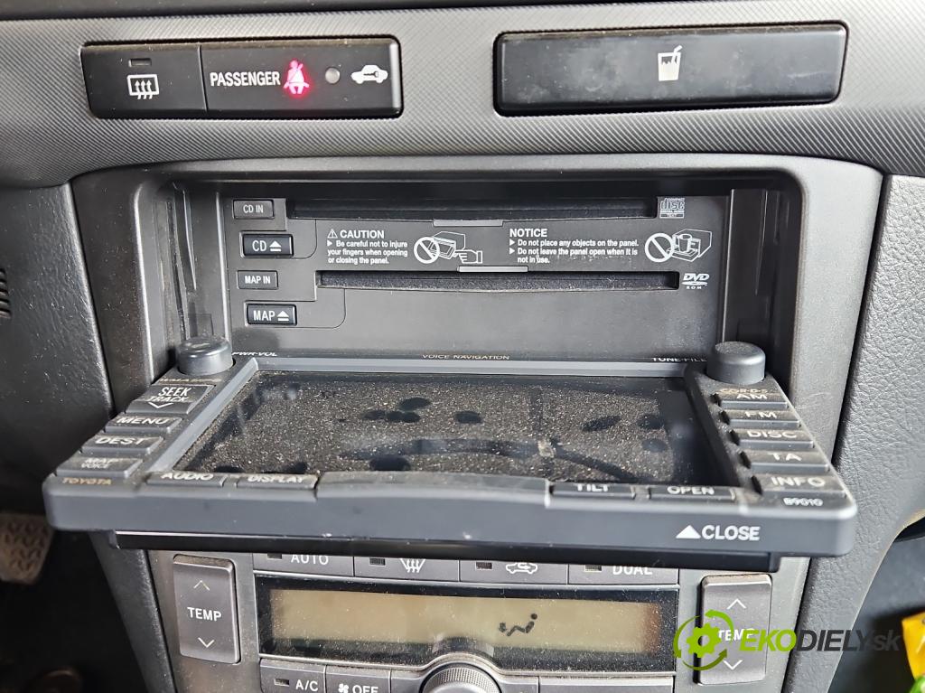 Toyota Avensis II T25 2003-2008 2.0 D4D 126 HP manual 93 kW 1998 cm3 5- Radio originál 08662-06910