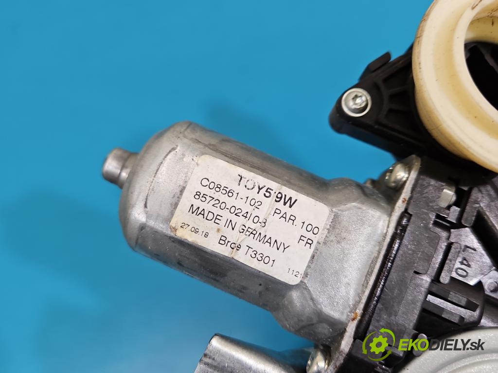 Toyota Auris II 2012-2018 1.6 16V 132  HP manual 97 kW 1598 cm3 5- mechanizmus okna predné ľavý 85720-02410-B